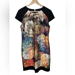 Ted Baker London Helaina Technicolour Bloom Shift Dress Size 4 = US 10